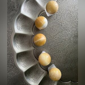 Yellow calcite sphere